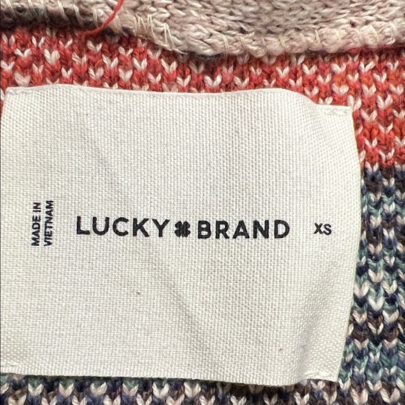 Lucky Brand Aztec Patterned Shawl Collar Sweater XS - Picture 2 of 11
